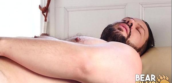  BEARFILMS Kinky Cub Adam Jones Sunbathes Before Jerking Off